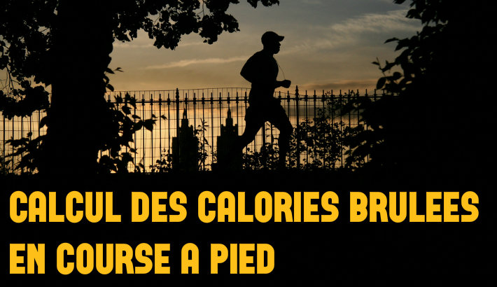 Tableau et calcul des calories brulées pendant la course à pied