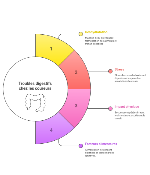 Les causes des troubles intestinaux en course  pied