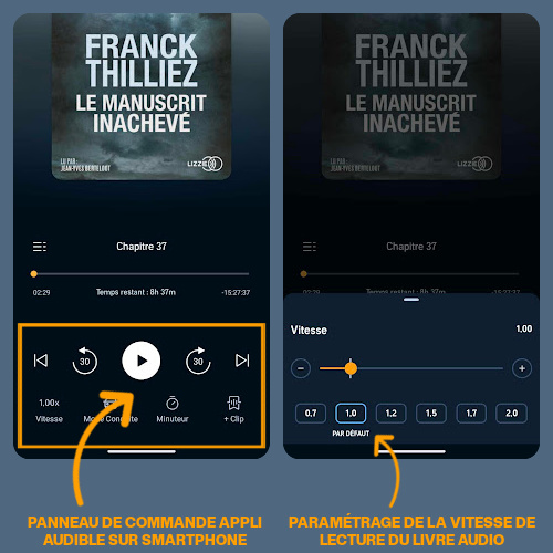 Navigation dans l'application audible