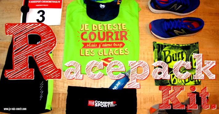 Racepack prendre la photo de ses affaires avant une course  pied