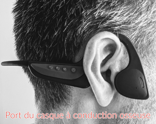 Comment se porte un casque  conduction osseuse ?