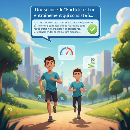Une sance de Fartlek est un entranement qui consiste ... 