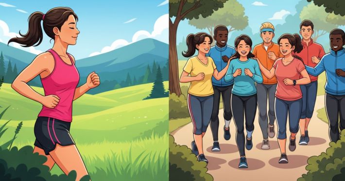 Courir seul ou en groupe : avantages, inconvnients et tmoignages