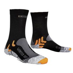 X-Socks Winter Run Chaussettes Homme, Noir, 35/38