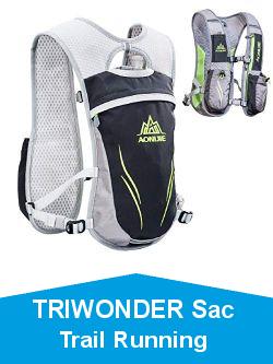 TRIWONDER Sac Trail Running 5,5L Gilet d'Hydratation Sac  Dos Vlo Lger pour Marathon Randonne VTT Course Escalade Homme Femme (Gris - Seul Sac)