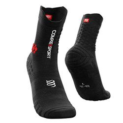 Compressport CS1TSHV399T4 Chaussette Trail, 94% Polyamide, 6% Elastane, Black, T4