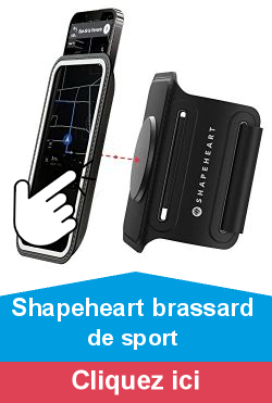 Shapeheart - Brassard telephone sport universel pour Running, course a pied, rando... Brassard pour smartphone avec pochette magntique dtachable etanche