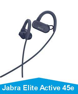 Jabra Elite Active 45e – Casque de Sport Bluetooth sans Fil Waterproof pour les Appels et la Musique – Bleu Marine