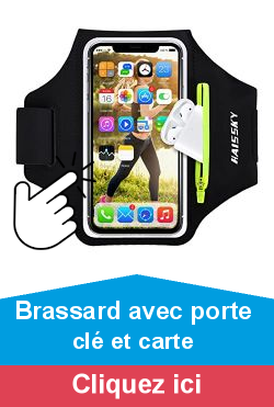 Brassard de Sport avec Airpods cl de Voiture Poche Zippe,Brassard de tlphone Portable rsistant  l\'eau pour iPhone 14/14 Pro Max/13/13 Pro/12 Pro Max/11 Pro/XR/XS Smartphone Running Brassard 6.8\