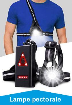 clairage Pour Course Rechargeable USB LED Eclairage de Poitrine pour Course - Rglable 90 Angle Droit Lampe Pectorale Lampe 3 Modes Porte de 30M tanche , Sports Extrieur