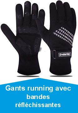 Grebarley Gants de Cyclisme Coupe-Vent avec Rembourrage Absorbant Les Chocs, Gants de Running pour Rester au Chaud en Hiver  cran Tactile, Gants de Ski pour Hommes/Femmes (Noir, M)