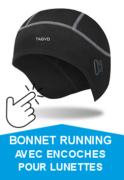 TAGVO Bonnet De Crne Thermique,Bonnet De Cyclisme Coupe-Vent,Doublure De Casque Chaude avec Trou pour Lunettes,Bonnet De Sport d\'hiver avec Cache-Oreille,Doublure De Casque De Scurit