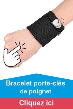 Pochette de Sport, Pochette Poignet, Bandeau Poignet avec Poche  Fermeture  Glissire, Cl Monnaie Rangement, Poignets Bracelets, Poignet de Sport pour Marche en Plein Air, Randonne, Course  Pied