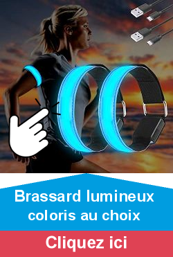 2PCS Brassard Lumineux LED Rechargeable USB, Brassard Reflechissant LED Running, Bande Clignotant Ajustable Bracelet Lumineux LED de Scurit pour Bras/Poignet/Cheville/Jambe Course, Cyclisme(Bleu)
