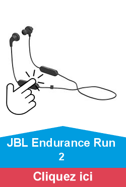JBL Endurance Run 2, couteurs de Sport sans Fil, tanches, Embouts aimants, Appels Mains Libres, Noir