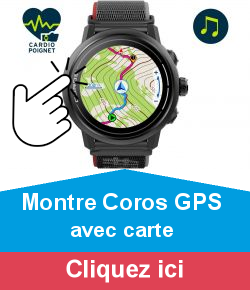 Montre Coros GPS avec carte