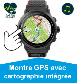 Montre GPS avec cartographie intégrée