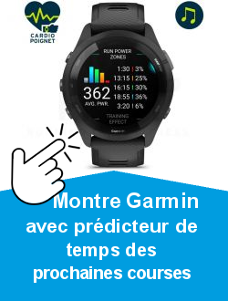      Montre Garmin avec prdicteur de temps des prochaines courses