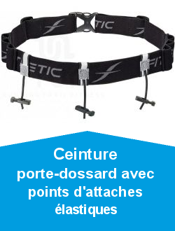 Ceinture porte-dossard avec points d'attaches lastiques