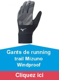 Gants de running trail Mizuno Windproof