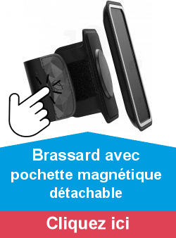 Brassard avec pochette magn�tique d�tachable