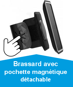 Brassard avec pochette magntique dtachable