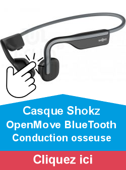 Casque Shokz OpenMove BlueTooth Conduction osseuse