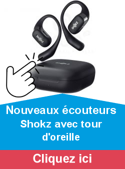 Nouveaux couteurs Shokz avec tour d'oreille