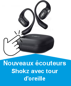 Nouveaux couteurs Shokz avec tour d'oreille