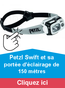 Petzl Swift et sa porte d'clairage de 150 mtres