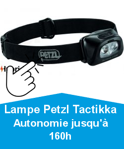 Lampe Petzl Tactikka Autonomie jusqu' 160h