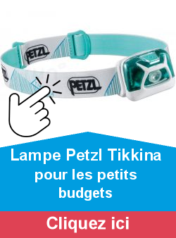 Lampe Petzl Tikkina pour les petits budgets