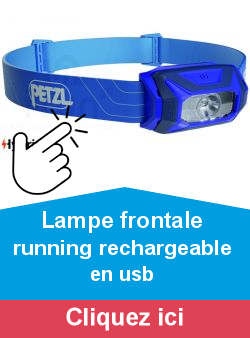 Lampe frontale running rechargeable en usb