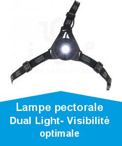 Lampe pectorale Dual Light- Visibilité optimale